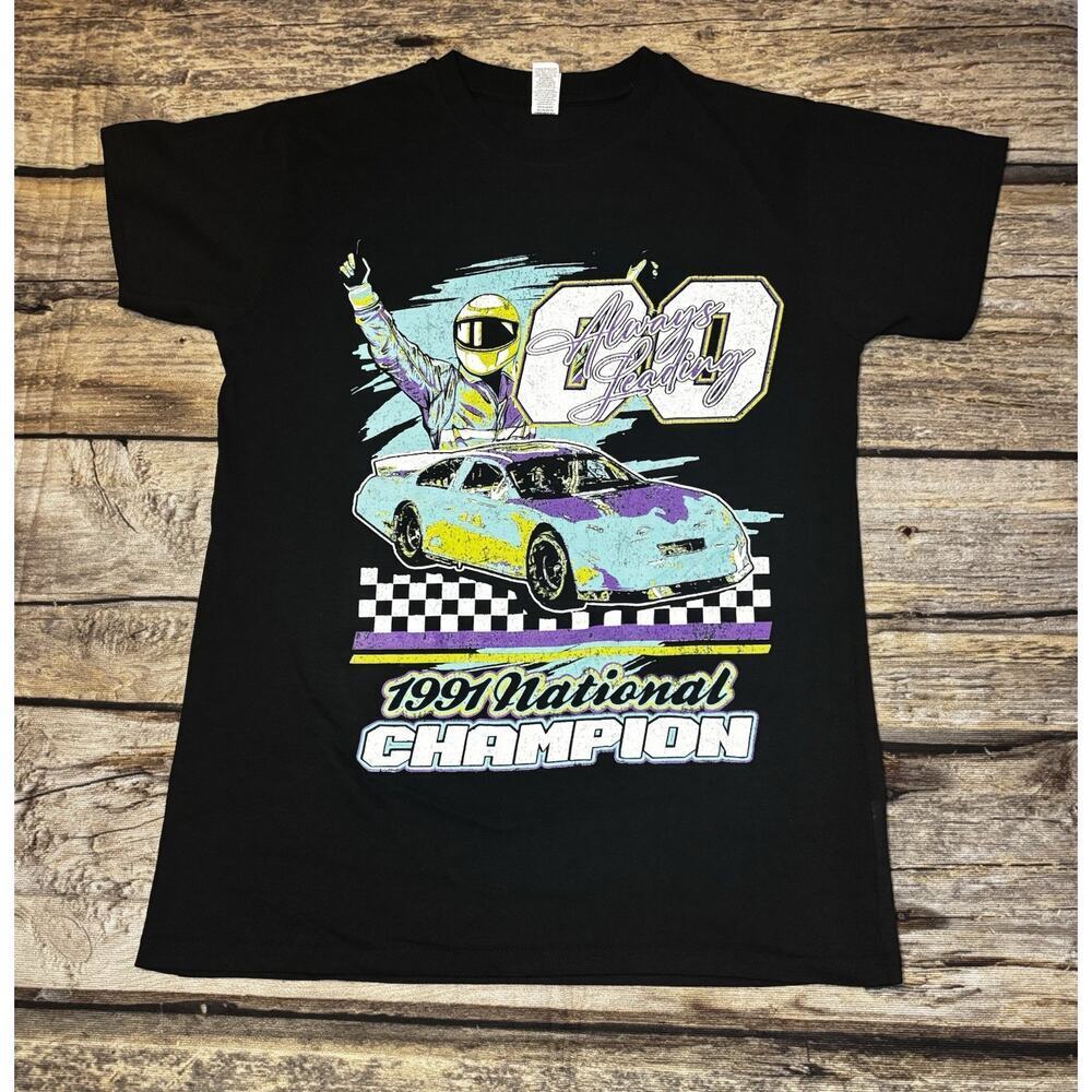 Brisco 1991 National Champion Racing Graphic T Shirt Black Mens Size Small NEW